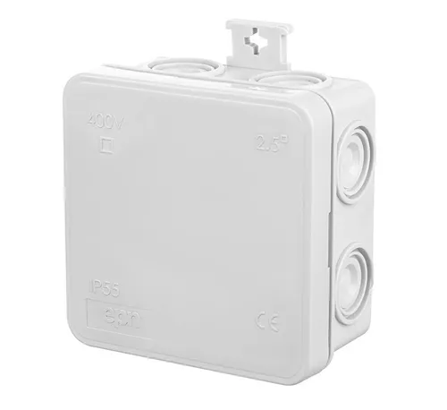 Kann hermetisch n/t E 7 75 x 75 x 39 mm leer IP 55 Halogenfrei grau 0296 - 00