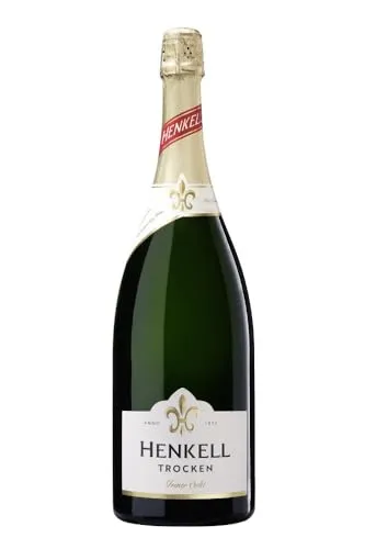 Henkell Sekt Trocken Magnum (1,5 l) - Fruchtig-frischer Genuss für besondere Anlässe - Weine - Henkell Sekt Trocken in beeindruckender Magnumflasche, ideal als Geschenk und vegan, perfekt für feierliche Momente.