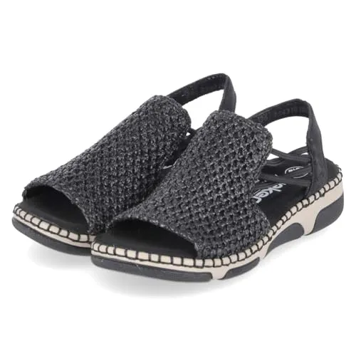 Rieker 66241-00 - Bequeme Herren-Schuhe - Hochwertige Anflechter-Machart mit extra weitem Schnitt für optimalen Tragekomfort. Ideal für den täglichen Gebrauch, robust und flexibel.