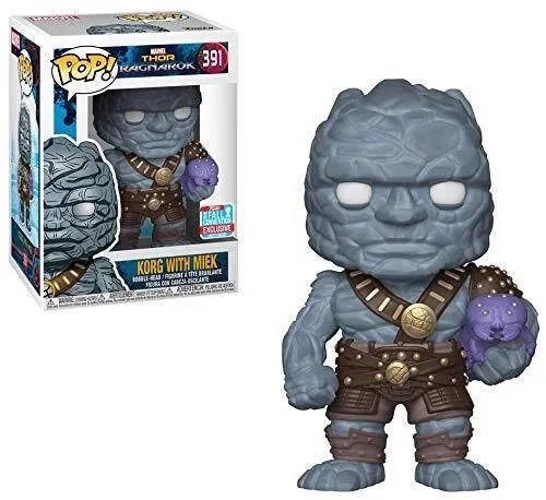 Funko POP! Marvel - Thor-Ragnarok - 391 Korg with Miek Vinyl Figur Neu OVP*
