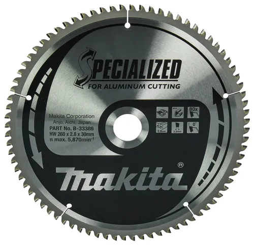 Makita Specialized Sägeblatt 260 x 30 mm, 80Z