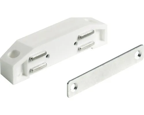 Magnetschnäpper weiß, Haftkraft 1-10 kg, 2 Stück