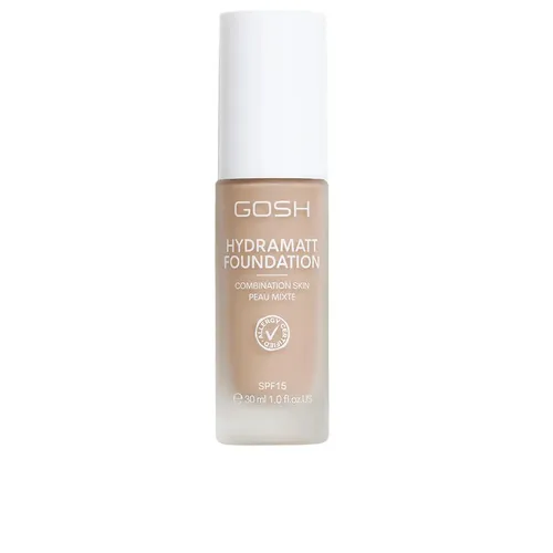 Gosh Copenhagen HYDRAMATT Nº 010 Fluid Makeup Basis - Hochwertige Fluid Makeup Basis für einen ebenmäßigen Teint, mit SPF 15 für zusätzlichen Schutz und ideal für den täglichen Gebrauch.