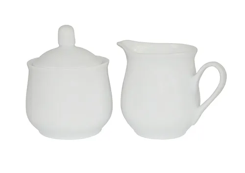 Milch und Zucker Set mit Deckel 3-teilig Porzellan Milchkännchen Provance