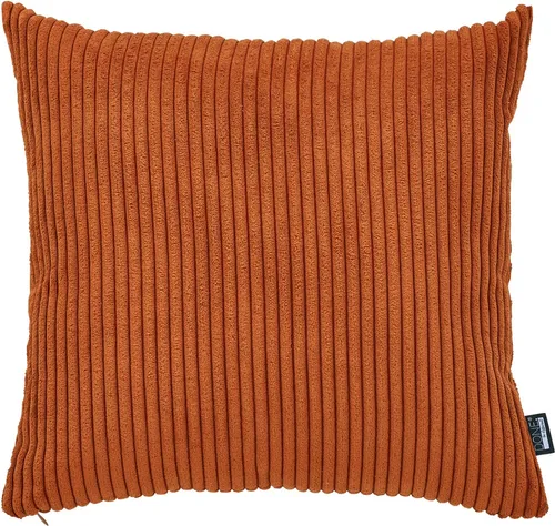 done.® Dekokissen Zoom, stilvolle Kissenhülle aus Cord in orange von Done
