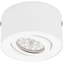 Briloner Leuchten LED Aufbauleuchte 5 W - Moderne Deckenlampe mit schwenkbarem Reflektor für individuelles Lichtdesign, ideal für Schlafzimmer oder Wohnzimmer. Energiesparende 5 W, 470 Lumen und warmweißes Licht bei 3.000 Kelvin.