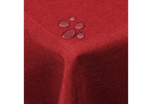 Woltu Tischdecke (1-tlg), Tischdecke Tischtuch waschbar eckig,rot