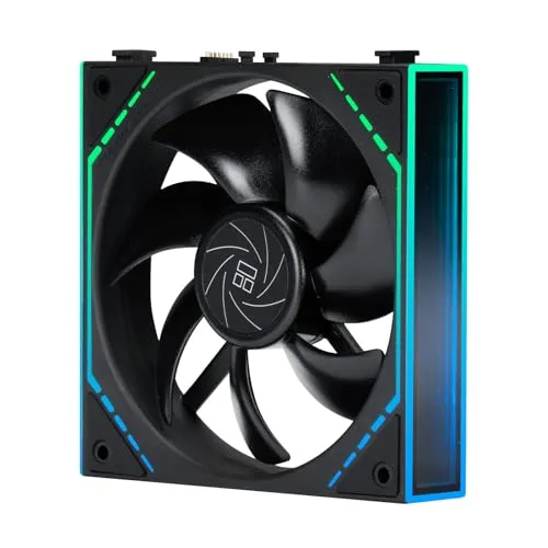 Thermalright TL-M12Q 120mm ARGB PWM PC-Lüfter Schwarz | Infinity-Mirror-ARGB, Daisy-Chain-Kabel, 2000RPM PWM-Steuerung und S-FDB-Lager für Gehäuse oder Radiator