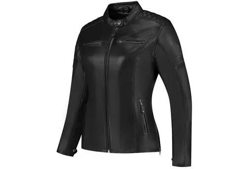 Damen Motorrad Leder Jacke 48 - Rusty Stitches Super Joyce v2 - Retro Vintage Motorradjacke für Damen, atmungsaktiv und winddicht, mit herausnehmbaren Protektoren für optimalen Schutz und Komfort.