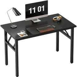 Klapptisch Schreibtisch PC Tisch klein Holz Schwarz 80x40CM
