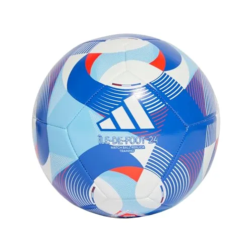 adidas Performance ÎLE-DE-FOOT 24 Trainingsball - Bälle mit strapazierfähiger TPU-Oberfläche und Butyl-Blase, perfekt für intensives Training und inspiriert von der französischen Flagge.