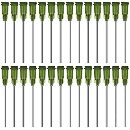 LYTIVAGEN 100 Stück Spritzen Nadeln Stumpfe Spritze, 3,8cm 14g Dosiernadeln mit Luer-Lock Liquid Spritzen Set Blunt Nadel Edelstahl stumpfe Spitze Nadeln für Nachfüllen Liquid, Tinten, Kleben