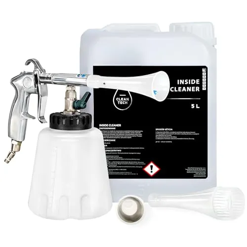 BenBow PRO Blue Storm Druckluft Reinigungspistole mit 5L Innenreiniger – Effiziente Fahrzeugreinigung - Die BenBow PRO Blue Storm Druckluft Reinigungspistole ist ideal für die gründliche Innenreinigung von Fahrzeugen. Mit ihrem speziellen Wirbelwind-Effekt entfernt sie mühelos Schmutz und sorgt für ein strahlendes Ergebnis.