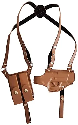 Leder-Schulterholster, Achseltasche Hidden Holster, Vertikal-Pistolenholster Verstellbares Schulter-Rig Mit Magazintasche für G43/38/37 92