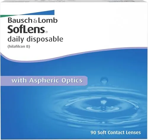 Bausch + Lomb SofLens Daily Disposable Tageslinsen - 90 Stück - Praktische Tageslinsen für klare Sicht und hohen Tragekomfort. Ideal für Einsteiger und erfahrene Nutzer, ganz ohne Reinigungsaufwand. Perfekt für den täglichen Gebrauch.