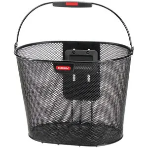 KLICKFIX VR-Korb Oval Plus EF | Praktische Fahrradtasche in Schwarz - Fahrradtaschen mit 18 l Volumen, ideal für den Stadtverkehr und einfach zu montieren dank Klickfix-System.
