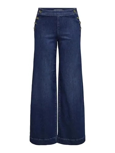 ONLY Female Jeans ONLMADISON - Hohe Taille & Weiter Beinschnitt - Stylische Jeans mit weitem Bein und hoher Taille, perfekt für einen angesagten Look. Hergestellt aus 90% Baumwolle für hohen Tragekomfort.