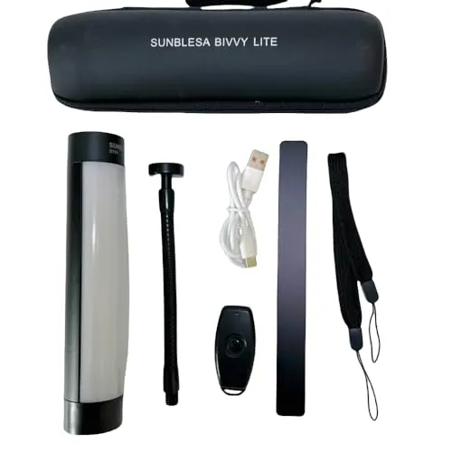 Sunblesa LED Camping-Licht, multi-magnetisch zum Karpfenangeln, Bivvy Light Duo mit Power-Bank-Funktion, Telefon 5000 mAh rotes und weißes grün Licht