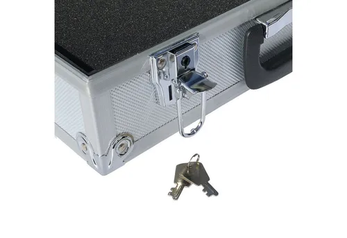 ECI® Aluminium Koffer Silber – Robuster Werkzeugkoffer mit Würfelschaum - Kompakter Alukoffer (400x250x115 mm) mit Würfelschaum für individuelle Aufbewahrung. Ideal für Werkzeuge, Fotoausrüstung und mehr. Mit Sicherheitsschlössern und verstärkten Ecken.