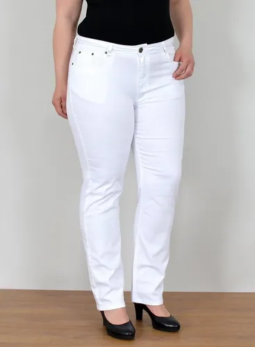 ESRA Damen Jeans Weiß - High Waist Straight Fit - Entdecken Sie die ESRA Damen Jeans in Weiß mit hohem Bund und geradem Schnitt. Ideal für den Alltag dank hochwertigem Stretch-Material und bequemer Passform. Erhältlich in verschiedenen Größen für jeden Style.