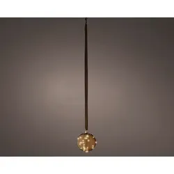 Lumineo Dekofigur LED Kugel braun/ warmes weiss 10cm braun|bunt