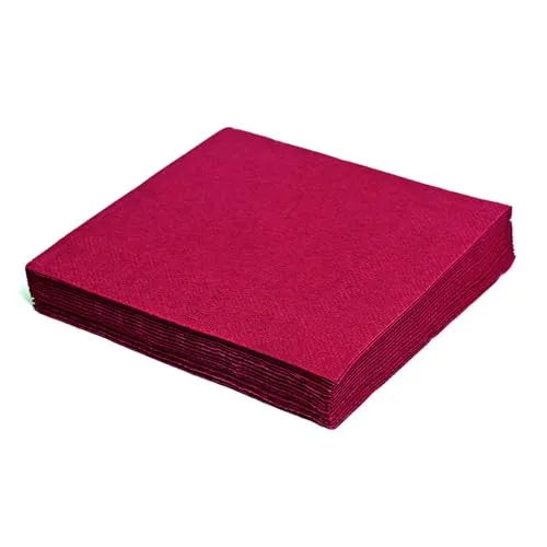 Servietten Restauranttücher Tischservietten PAP 24x24cm 1/4 Falz 2-lagig nach Wahl (Bordeaux) 250