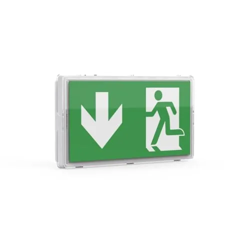 Enovalite Notleuchte ELED200104-8H, LED mit Akku und IP65 - Nachtleuchte und Notleuchte mit 8 h Notlichtdauer und 30 m Erkennungsreichweite. Wasserfest nach IP65, ideal für Fluchtwege und Wandmontage.