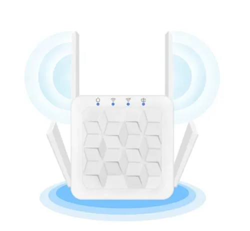 WiFi Extender Booster, WLAN Repeater WLAN Verstärker WiFi Extender bis zu 4000sq.ft Mit Repeater/AP Modus, Long Range Amplifier mit Ethernet Port zu Allen WLAN Geräten, 1-Tap Setup, Access Point