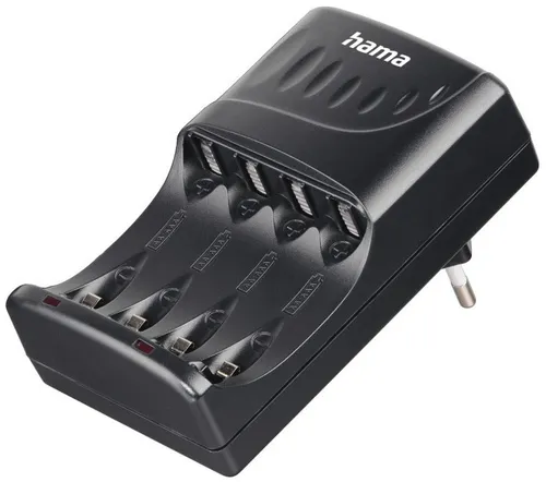 Akku Ladegerät für AA und AAA - effizientes Laden für 2 oder 4 NiMh Akkus, mit Abschaltautomatik und LED-Anzeige