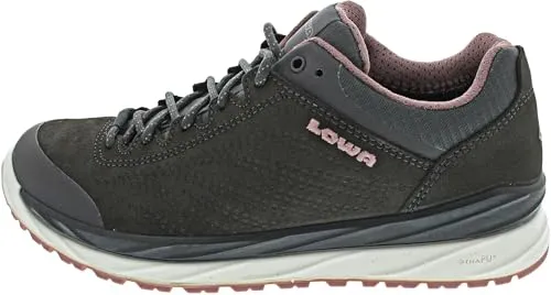 Lowa Malta Low GTX: Wasserdichte Alltag-Travelschuhe für Damen - Wanderschuhe mit schützendem PU-Folien-Design und adaptiver Schnürung für optimalen Halt und Freizeit-Look, ideal für Bergsport und Alltag.
