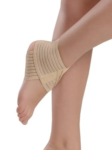 Sprunggelenk Bandage weiche Fixierung Band Kompression Fuß Gelenk Knöchel 7034 beige XL