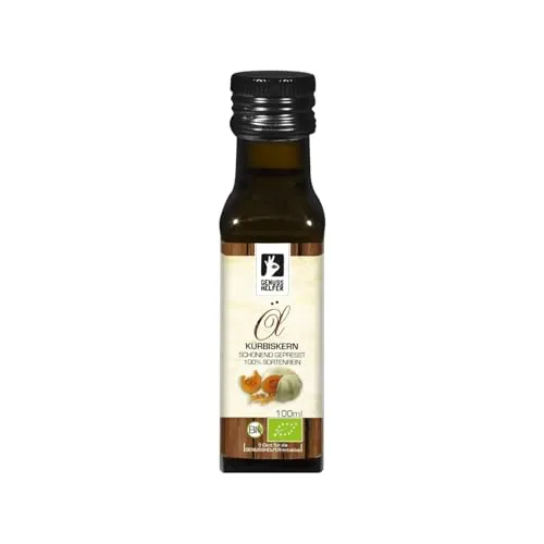 Bremer Gewürzhandel Kürbiskernöl BIO, kaltgepresst, aus gerösteten Kürbiskernen gepresst, zum Kochen und für Salatdressings, 100ml