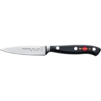 Premier Plus Officemesser, 9cm schwarz/silber - Elegantes Officemesser aus rostfreiem, poliertem Stahl, ideal zum Schälen, Schneiden und für kreative Verzierungen in der Küche.