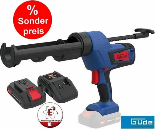 Güde Akku Kartuschenpresse Silikonpresse 18V mit Akku und Ladegerät