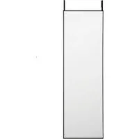 Costway Höhenverstellbarer Ganzkörperspiegel 37 x 120 cm Schwarz - Praktischer Ganzkörperspiegel mit zwei flexiblen Aufhängemöglichkeiten für platzsparende Nutzung. Robuster Aluminiumrahmen und bruchsicheres Glas für eine langlebige Qualität.