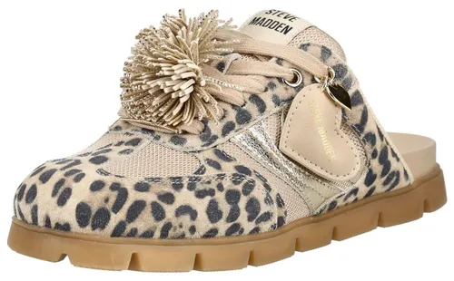 STEVE MADDEN Pantoletten Leder Pantolette braun 38 EU - Stylische Pantoletten aus hochwertigem Leder in Leoparden-Design. Ideal für lässige Outfits, mit bequemem Blockabsatz und robuster Gummisohle für täglichen Komfort.