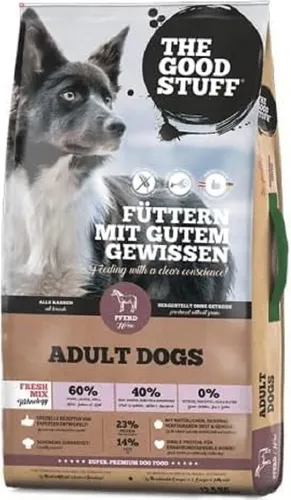 THE GOODSTUFF Trockenfutter für Hunde mit frischem Pferdefleisch (12,5kg) - Hundefutter aus Deutschland mit extra viel frischem Fleisch, ohne Getreide und künstliche Zusätze – ideal für gesunde Ernährung.