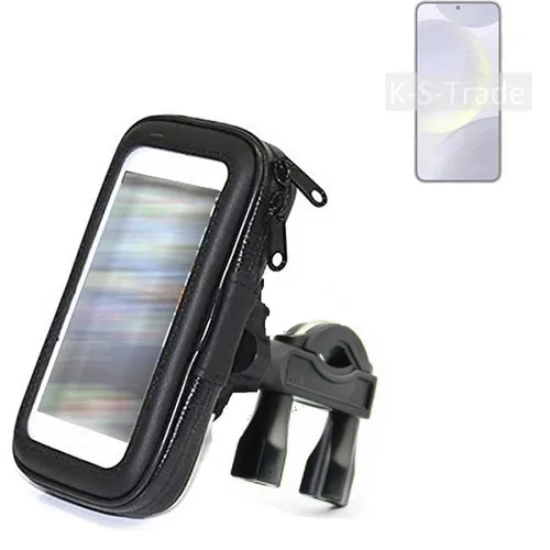 Fahrradhalterung für Samsung Galaxy S24 - universelle Lenkstangenhalterung - Praktische Halterung für Samsung Galaxy S24, ideal für Fahrräder, BMX und E-Bikes. Spritzwassergeschützt und einfach zu montieren, sorgt sie für sicheren Halt während der Fahrt.