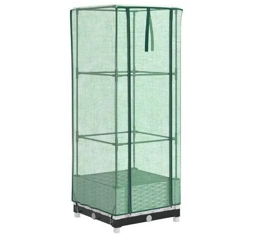 vidaXL Hochbeet mit Gewächshaus-Aufsatz - Pflanzbeet mit stabilen Eisenrohr-Rahmen, schützt Pflanzen vor Kälte und Schädlingen, ideal für Garten und Balkon