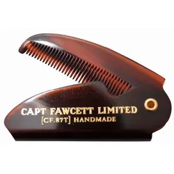 Folding Pocket Moustache Comb in braun von Captain Fawcett's