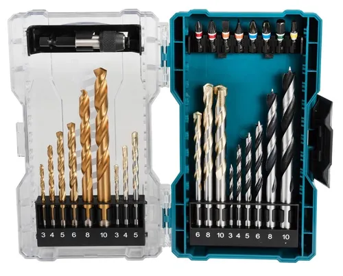 Makita E-07032 Bohrer-Bit-Set 27-teilig Holz-, Stein- Metallbohrer