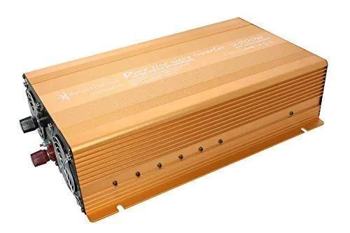 SOLARTRONICS NP2500 Spannungswandler 24V 230V Reiner Sinus 2500W/5000W Wechselrichter 24V auf 230V Stromwandler mit USB-A Anschluss und AC Steckdose Solar Inverter Umwandler