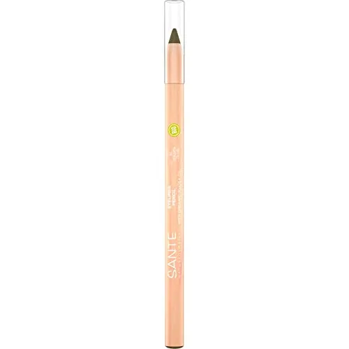 SANTE Naturkosmetik Eyeliner Pencil 04 Golden Olive, Kajal Eyeliner in olive Farbe, Kajalstift, Farbintensive cremige Textur, Vegan, 1, 14g