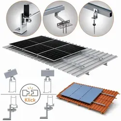 Solarpanel Halterung Klick-System für 3 Module
