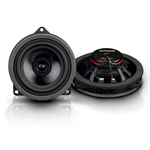 Emphaser EM-BMWR1 Auto-Lautsprecher für BMW und MINI - 10 cm 2-Wege Koaxial System, Plug & Play für einfachen Einbau in BMW und MINI R60/R61, beeindruckendes Klangerlebnis mit Aluminium-Membran und 19 mm Hochtöner.