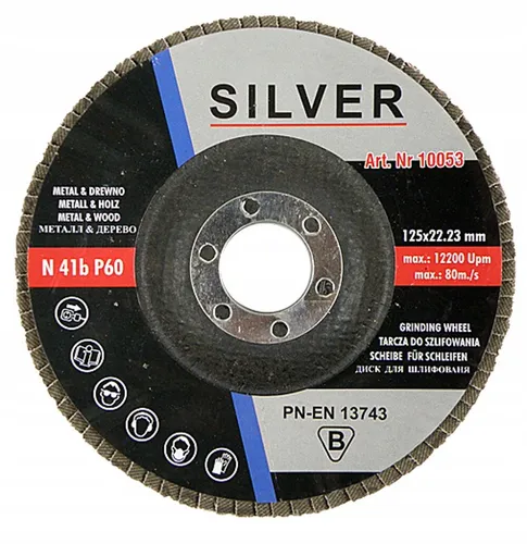 Polierfächerscheibe Polierscheibe Polierrad Fächerscheibe K60 Holz Metall 125mm