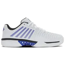 K-Swiss Tennis Schuh Express Light 3 Clay für Herren - Leichter Sandplatzschuh mit DuraWrap Flex-Obermaterial für optimalen Schutz und gepolstertem Knöchelbereich. Die Aösta 7.0 Sohle bietet hervorragenden Grip und Stabilität bei jedem Spiel.