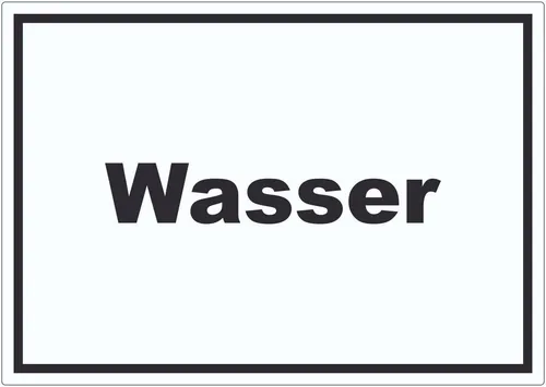 HB-Druck Aufkleber Wasser Aufkleber mit Text Anschluss waagerecht, wetterfest, UV-beständig, kratzfest
