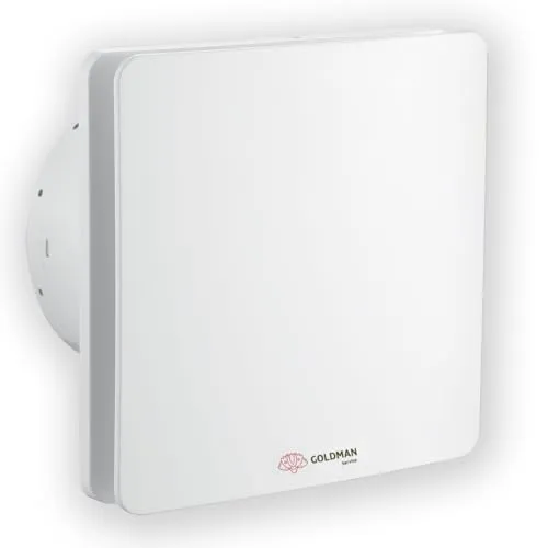 GOLDMAN SERVICE Geräuscharmer Badlüfter, Abluftventilator, leistungsstark, beseitigt Feuchtigkeit + Gerüche, Rückschlagventil, Badezimmer, Küche, Garage, Durchmesser: 100 mm