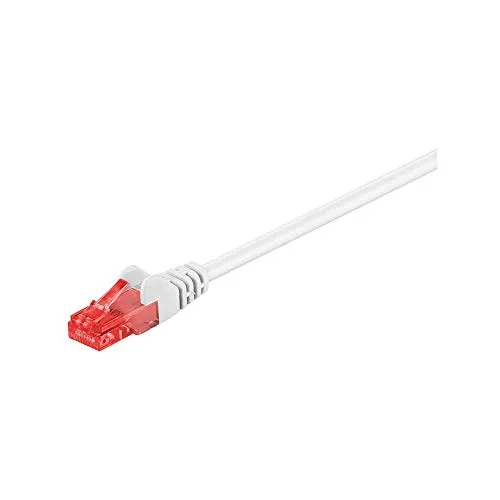 Goobay 68637 CAT 6 Patchkabel, U/UTP, Weiß, CCA Kupfergemisch